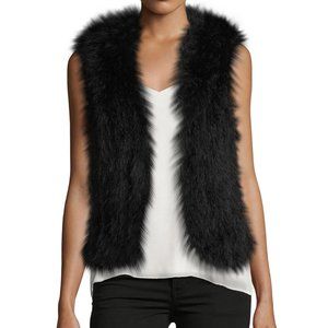 Club Monaco Black Feather Vest, Size S, Like New